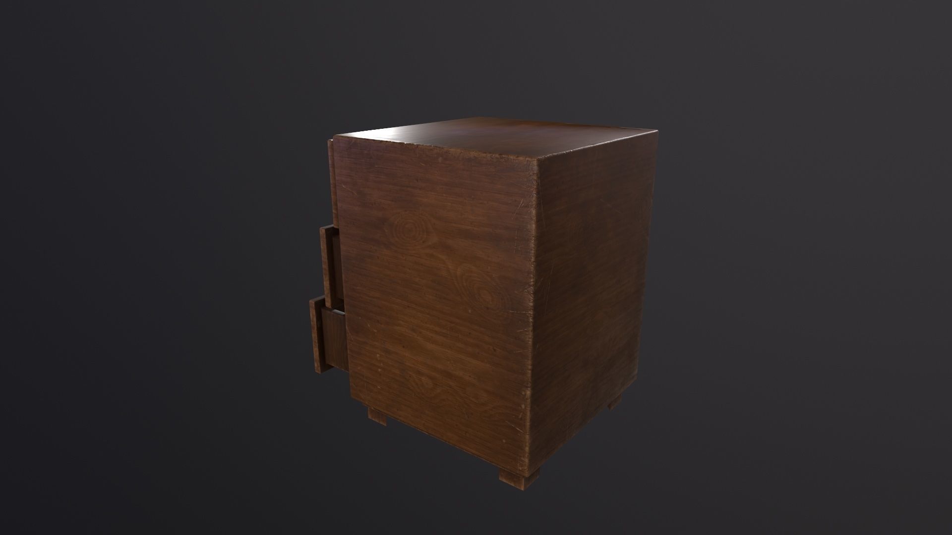 Bed Side Table 3D Model Low-poly 3D model_5
