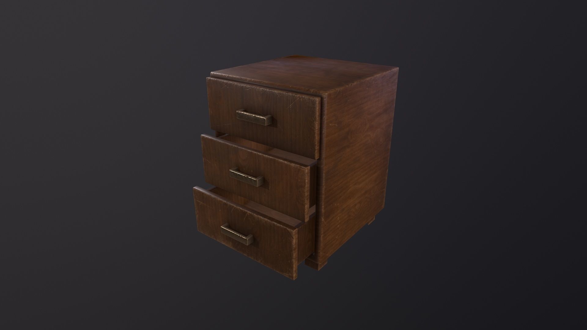 Bed Side Table 3D Model Low-poly 3D model_2