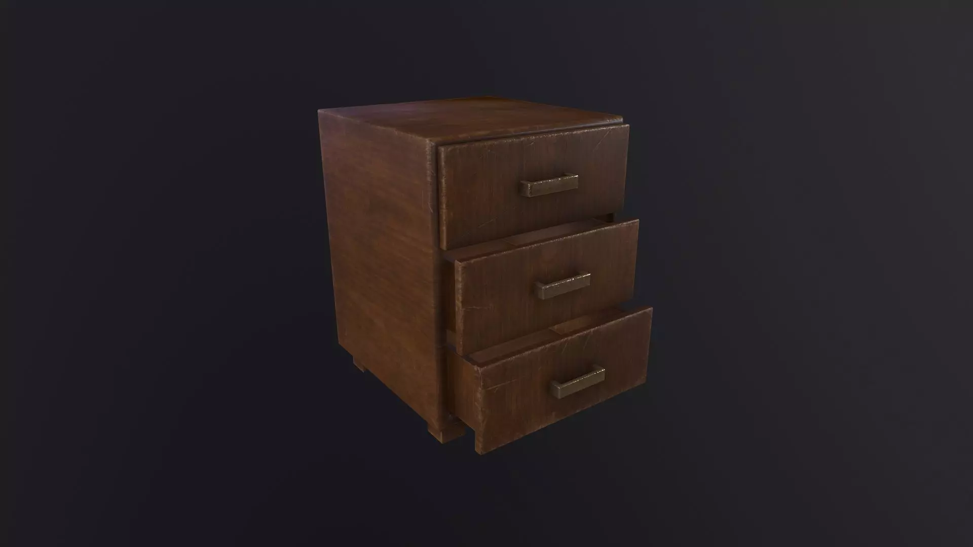 Bed Side Table 3D Model Low-poly 3D model_0