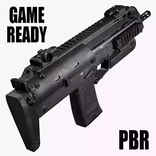 Heckler Koch MP7 A1 Low-poly 3D model