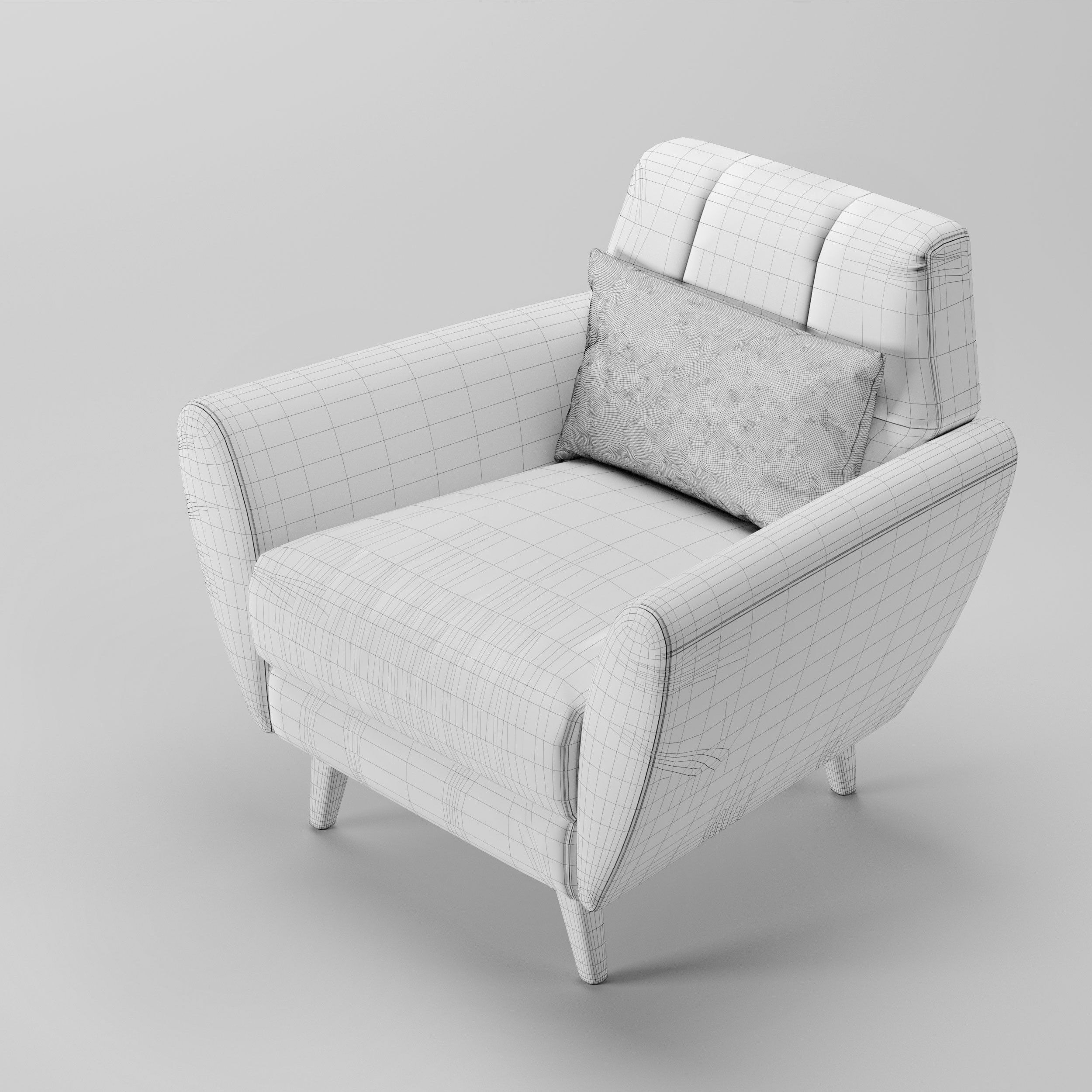 Artesia Armchair 3D model_7