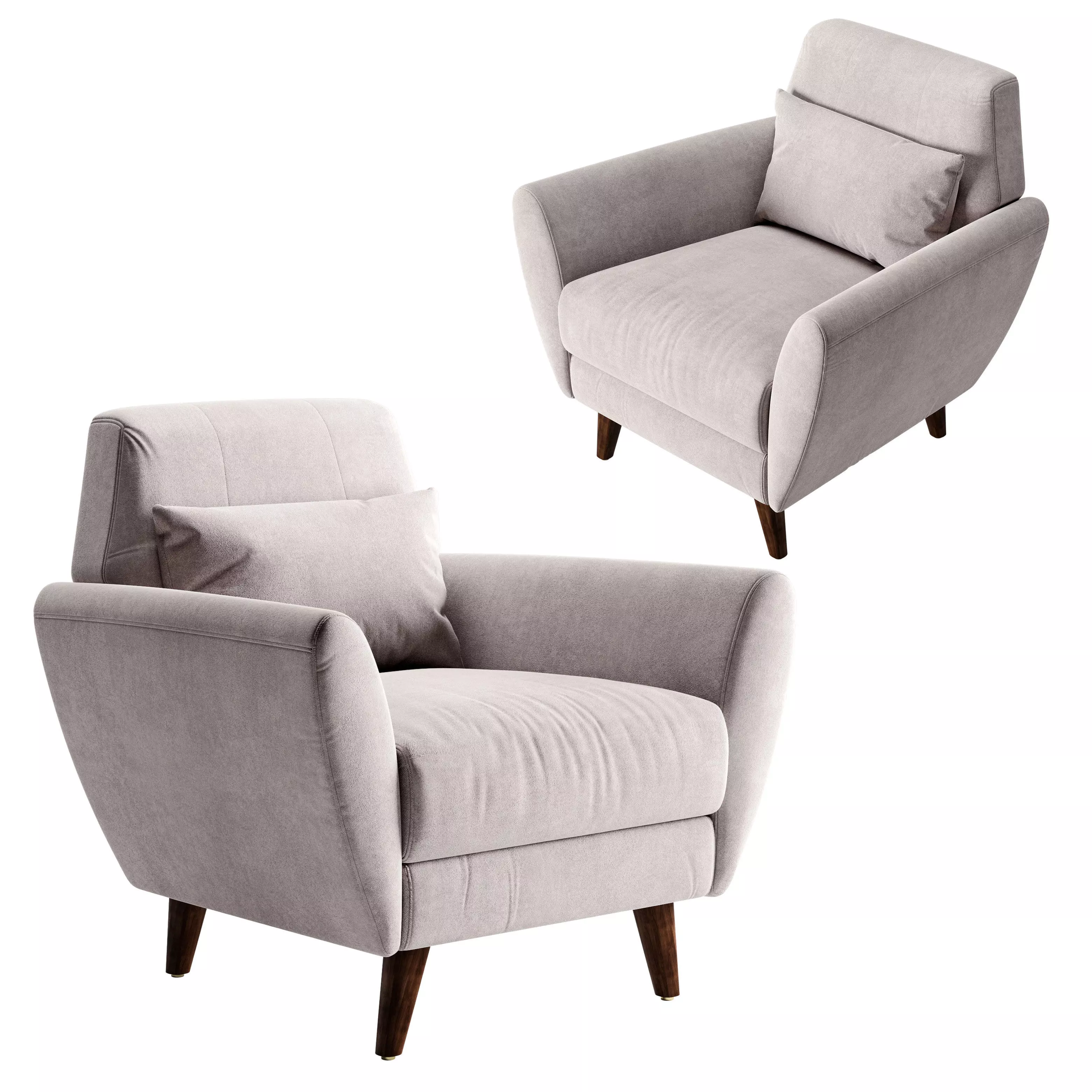 Artesia Armchair 3D model_0
