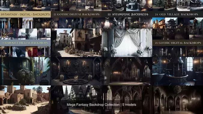 Mega Fantasy Backdrop Collection Texture