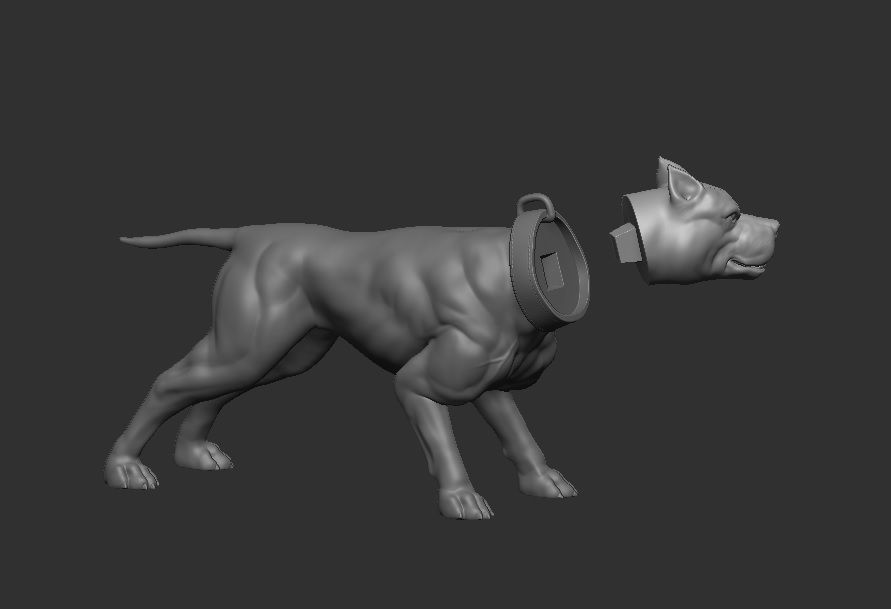 Attack dog - Miniature animals for action figures 3D print model_2
