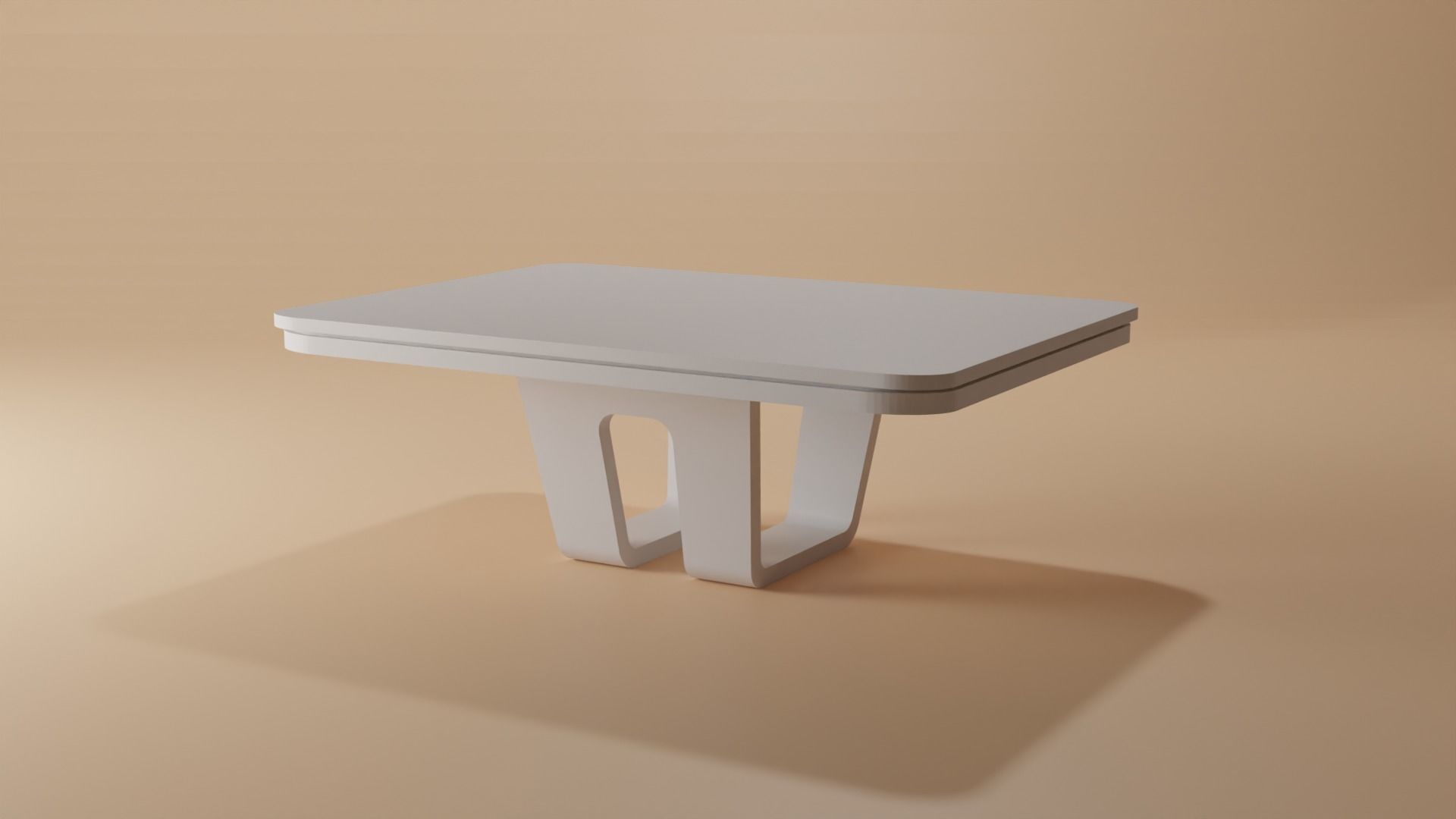 Pinewood Dining Table Low-poly 3D model_5