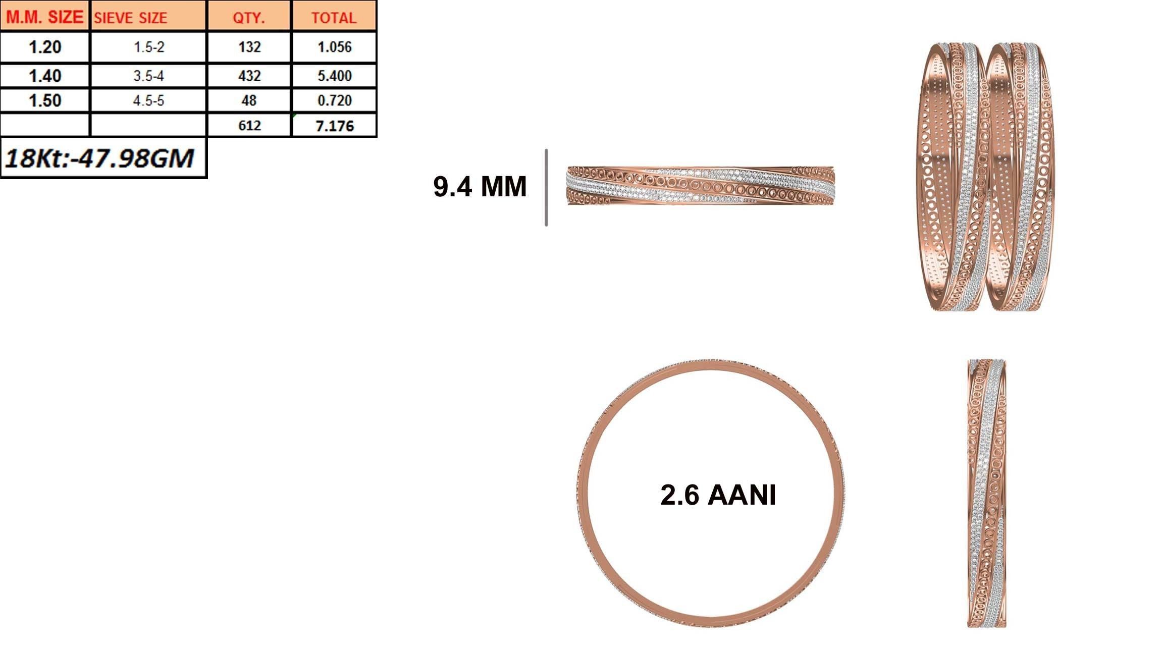 Bangle Bracelet STL JCD Details 3D print model_1