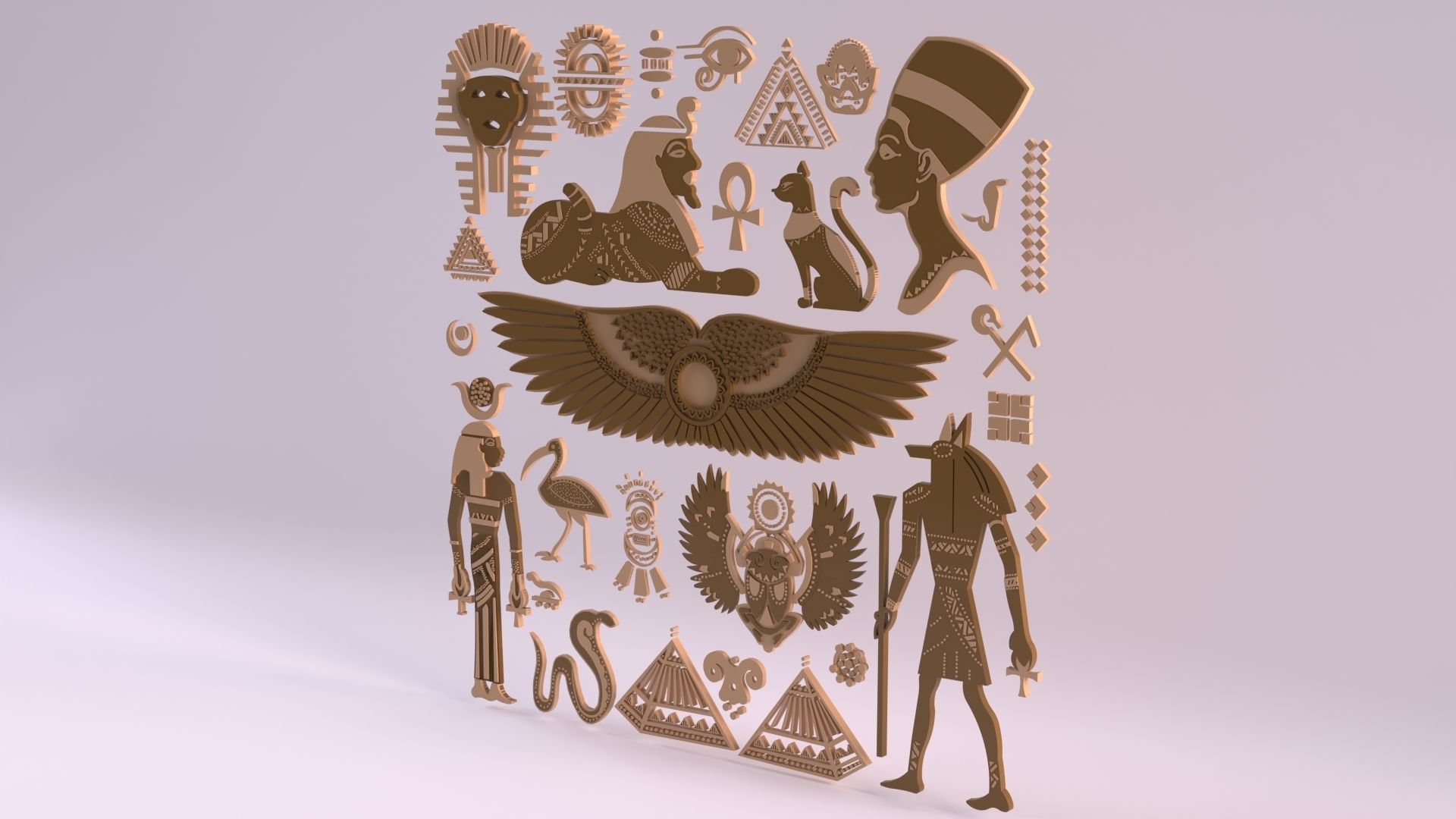 Egyptian Symbols - 052 Low-poly 3D model_2