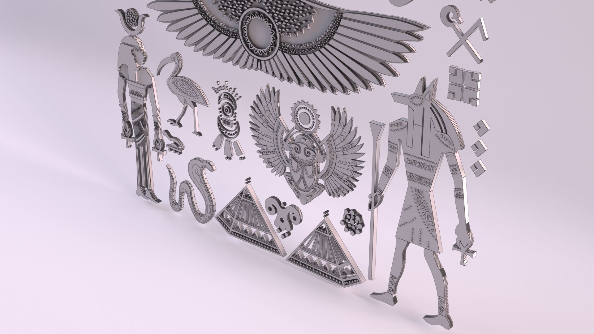 Egyptian Symbols - 052 Low-poly 3D model_18