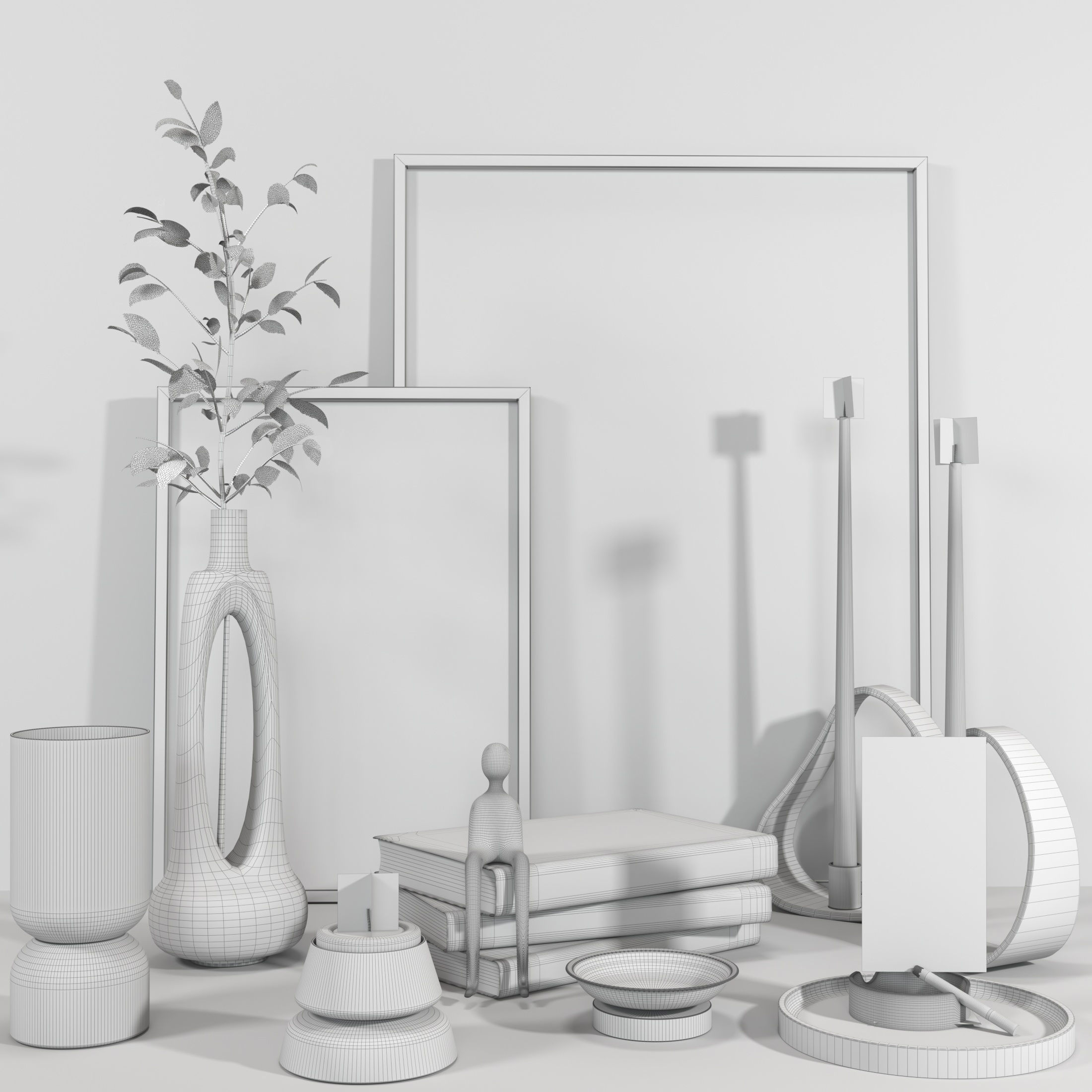  Decorative set 001 3D model_2