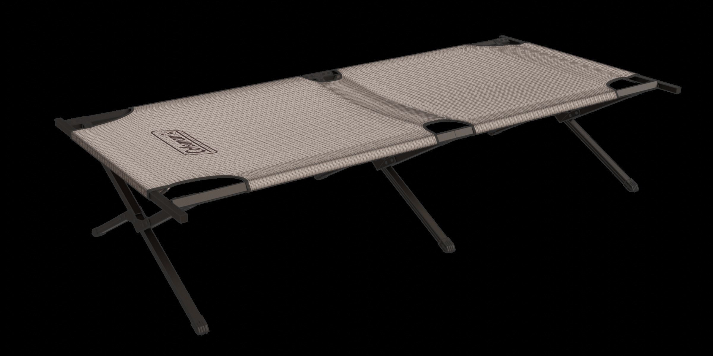Folding Camping Cot 3D model_3