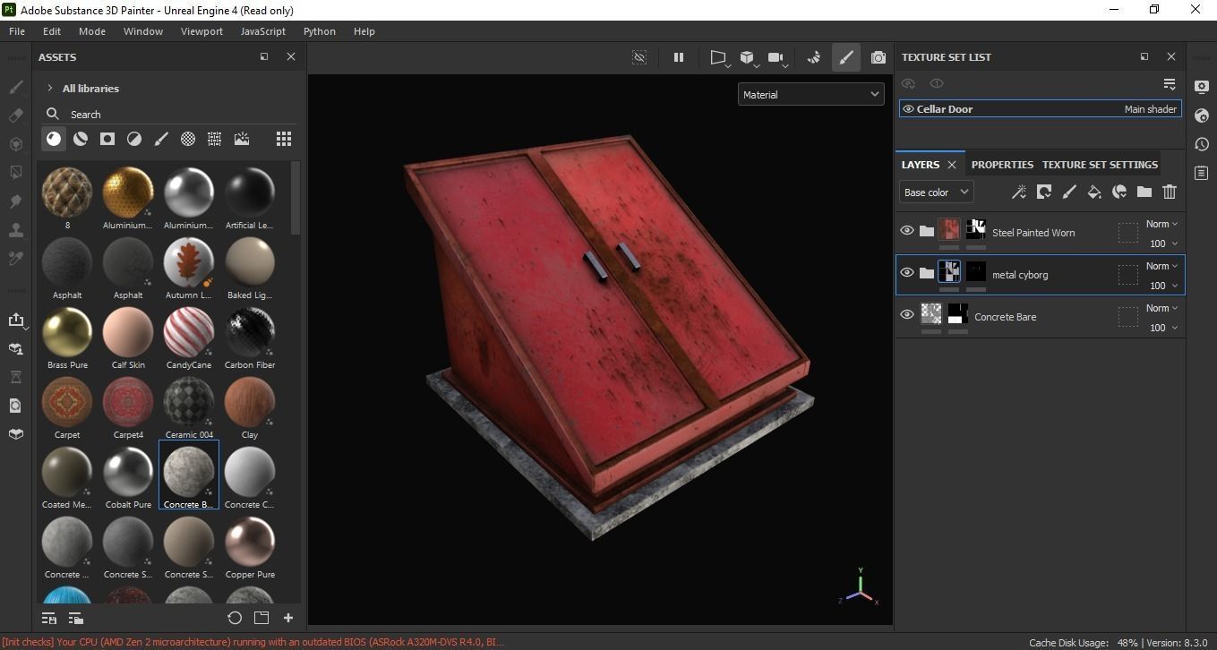 Cellar Door 3D Model Low-poly 3D model_6
