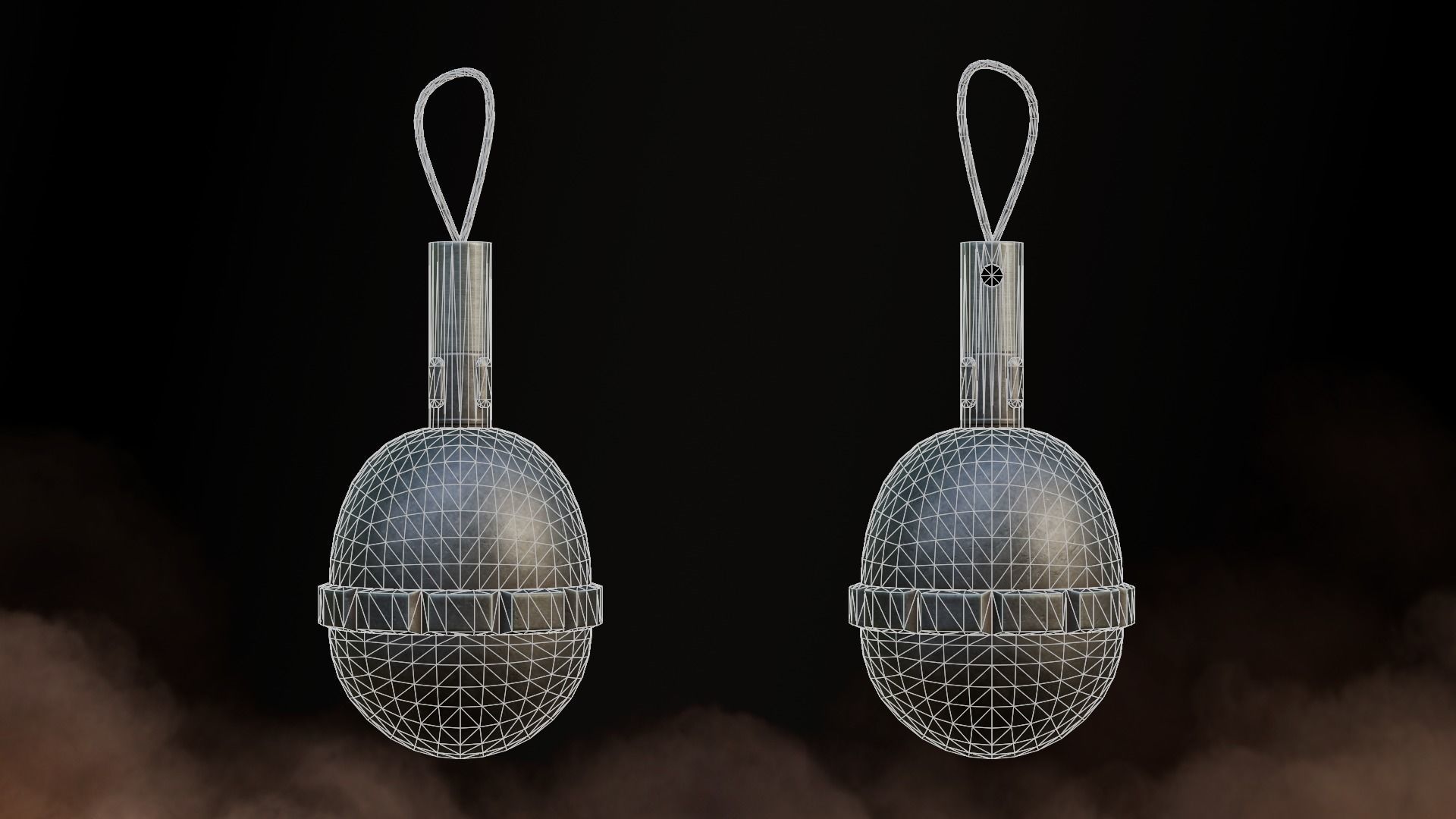 Grenade WW1 German Egg Grenade 1917 Game-Ready Low-poly 3D model_4