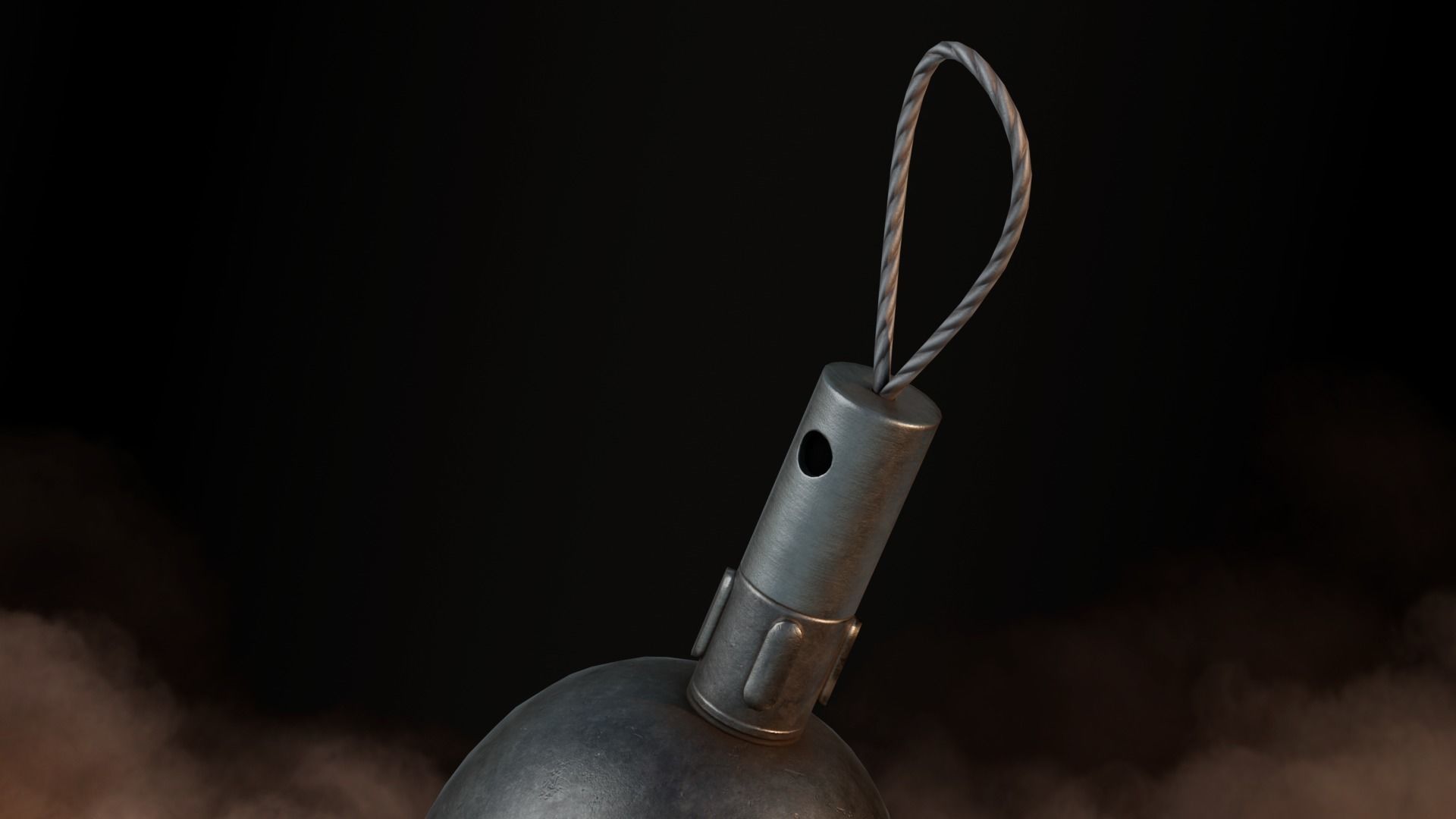 Grenade WW1 German Egg Grenade 1917 Game-Ready Low-poly 3D model_6