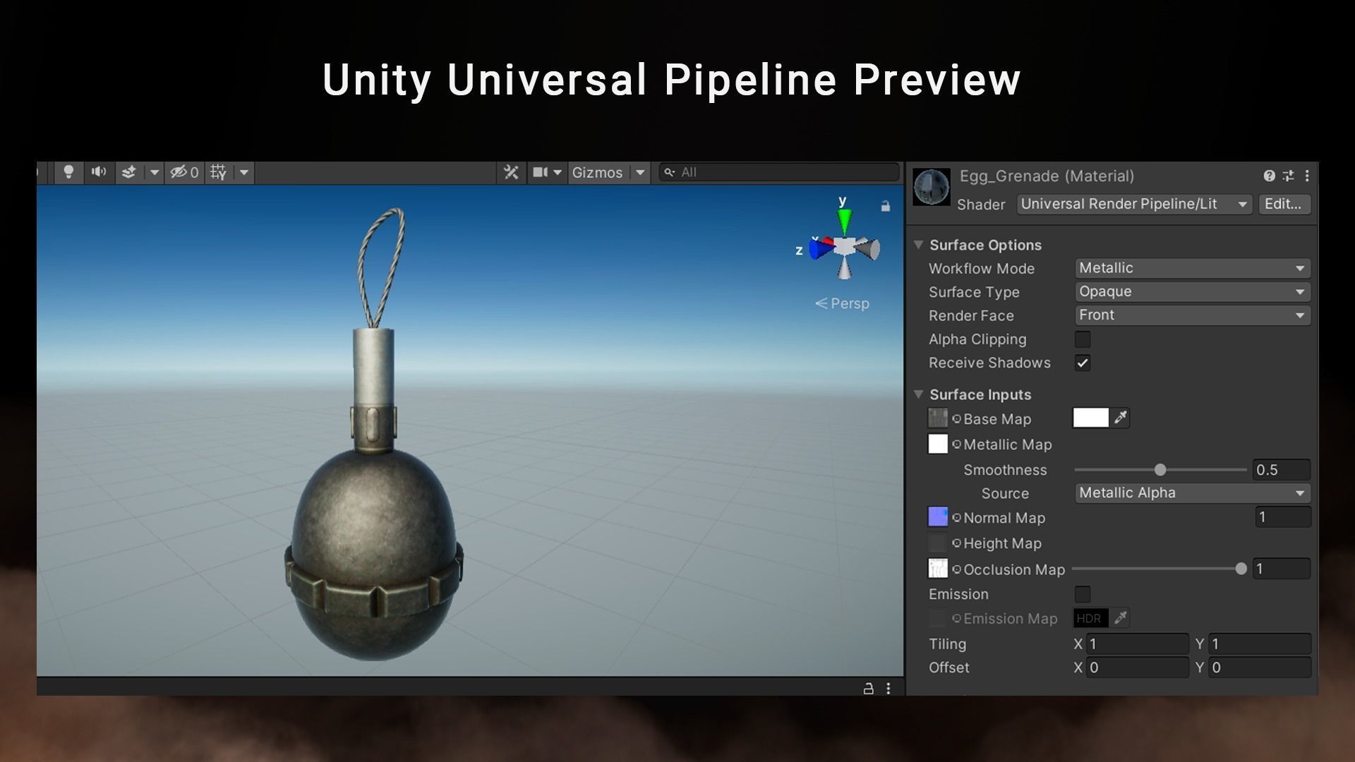 Grenade WW1 German Egg Grenade 1917 Game-Ready Low-poly 3D model_10