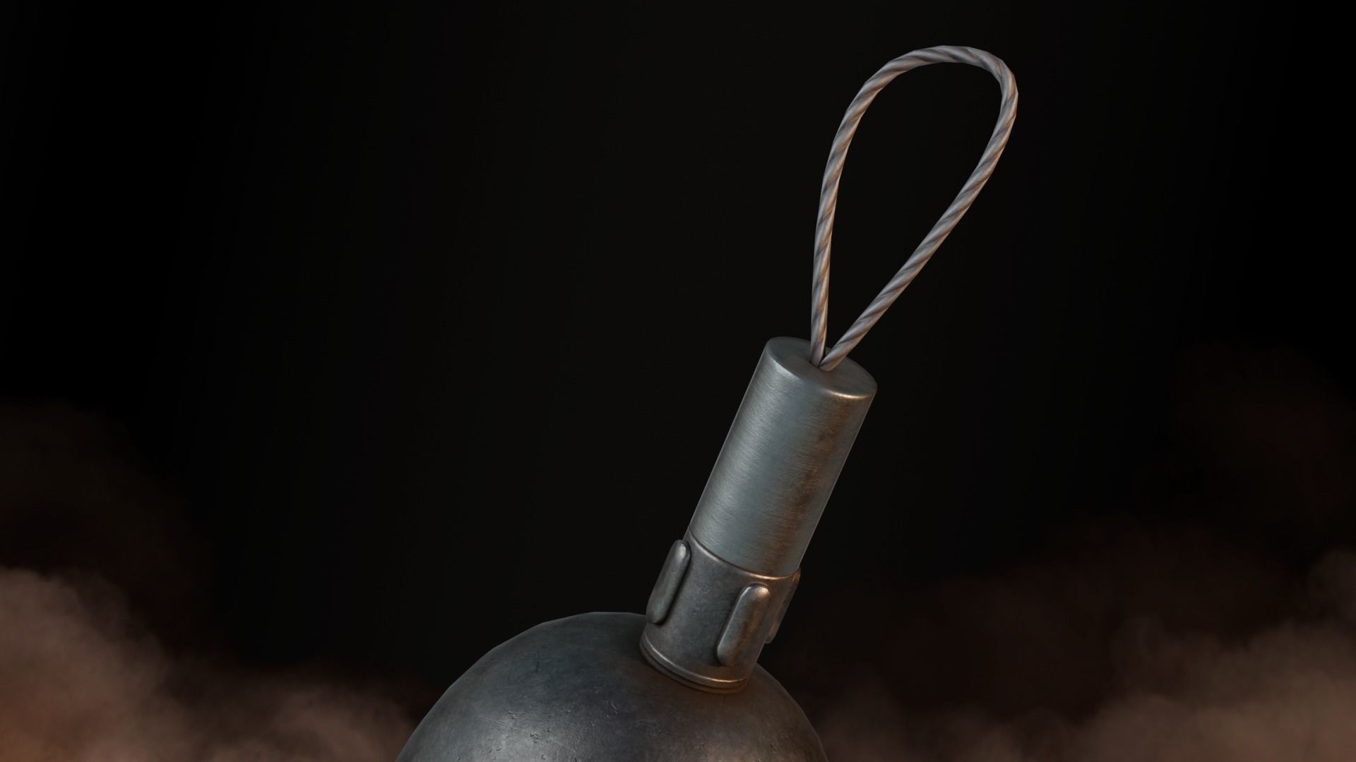Grenade WW1 German Egg Grenade 1917 Game-Ready Low-poly 3D model_5