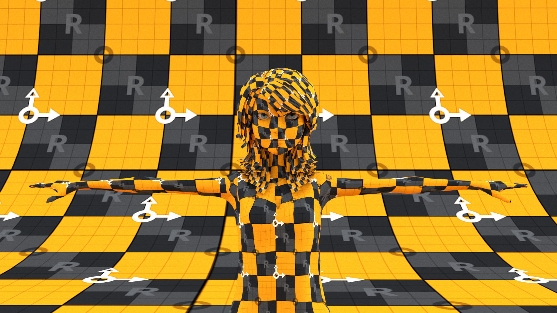 laos Toon Female Teen Low-poly 3D model_11