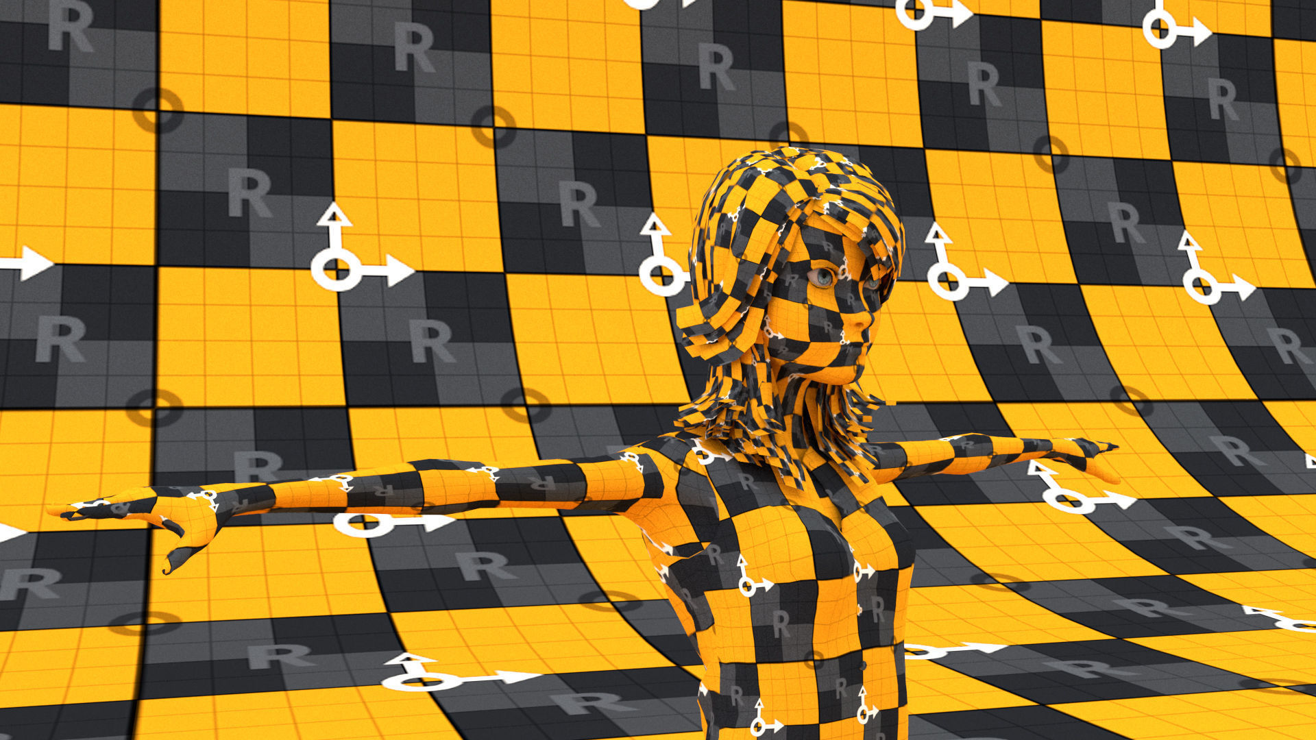 laos Toon Female Teen Low-poly 3D model_12