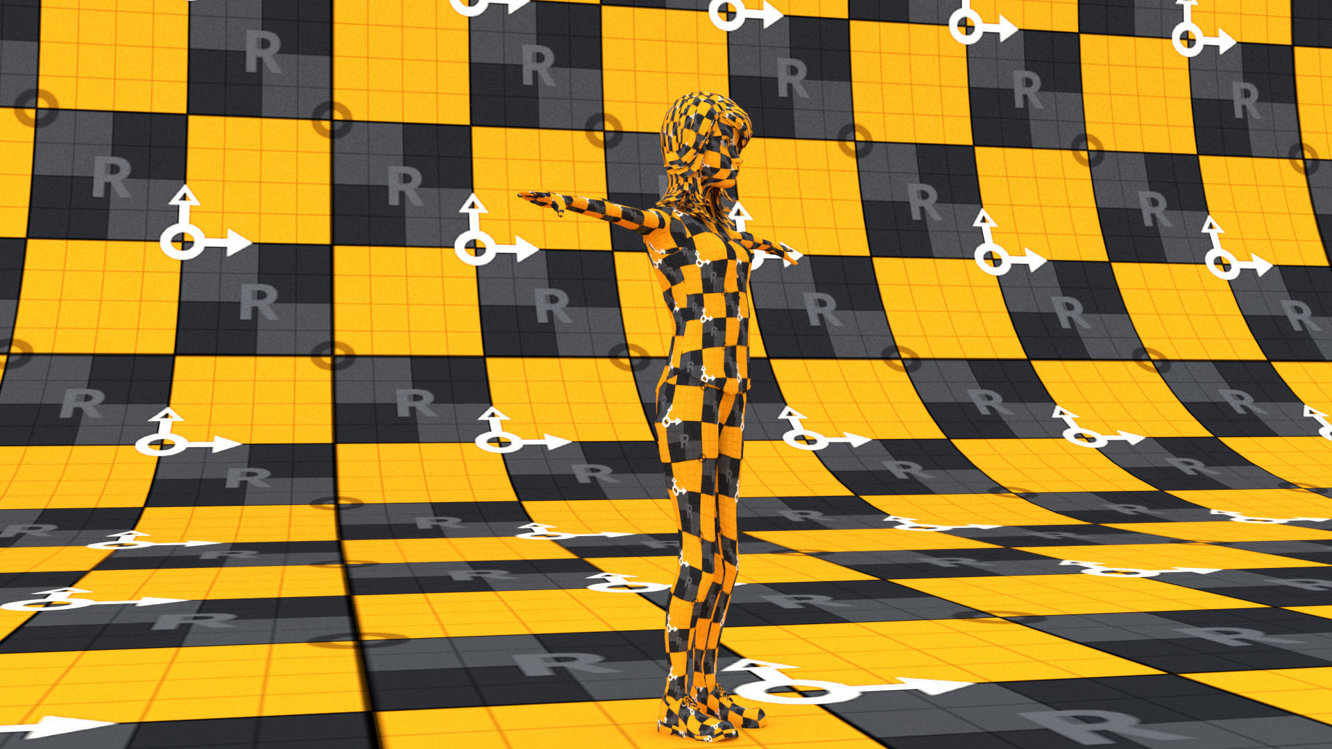 laos Toon Female Teen Low-poly 3D model_9