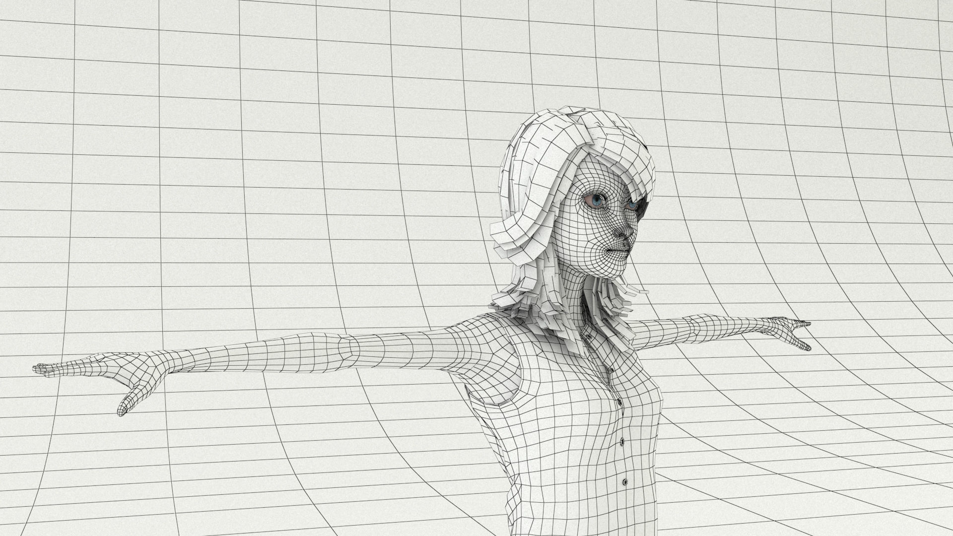 laos Toon Female Teen Low-poly 3D model_18