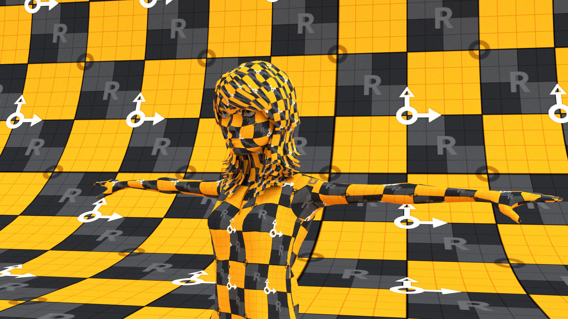 laos Toon Female Teen Low-poly 3D model_13