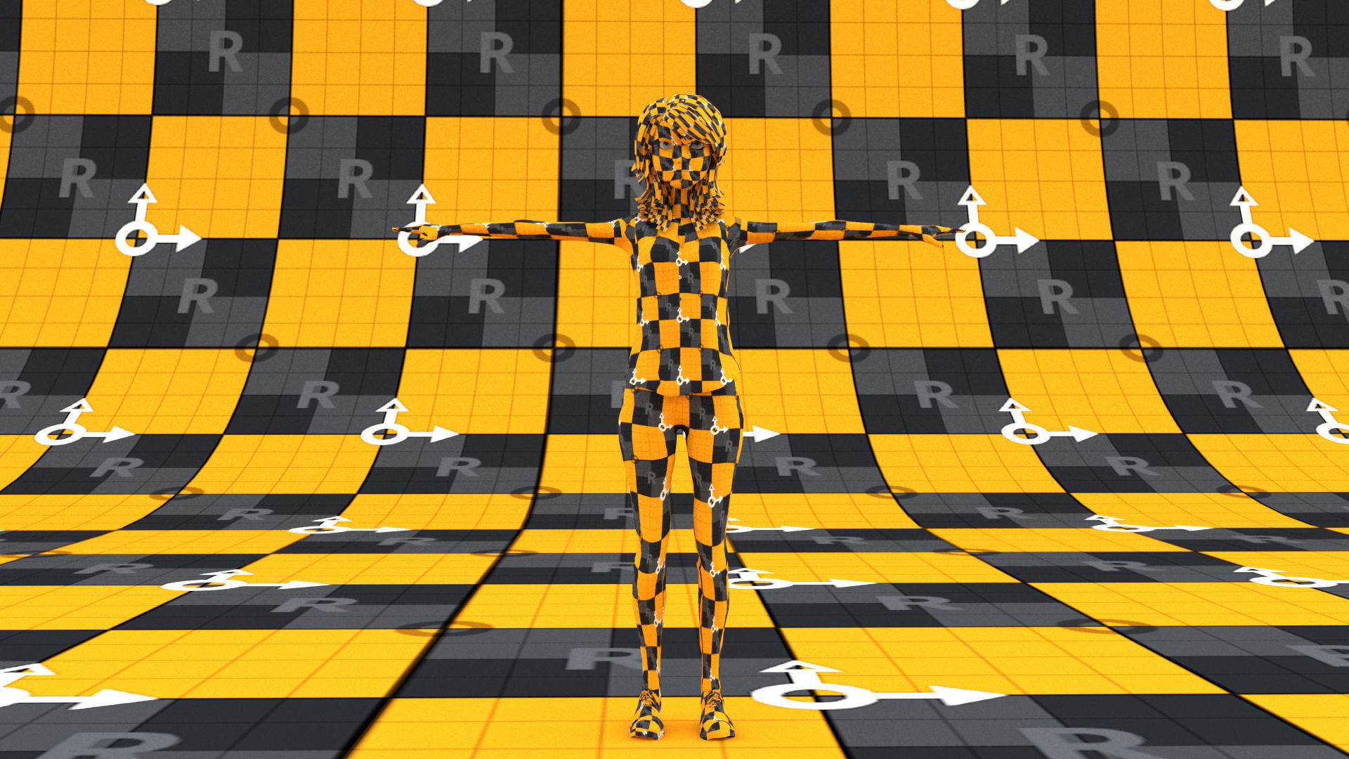 laos Toon Female Teen Low-poly 3D model_8