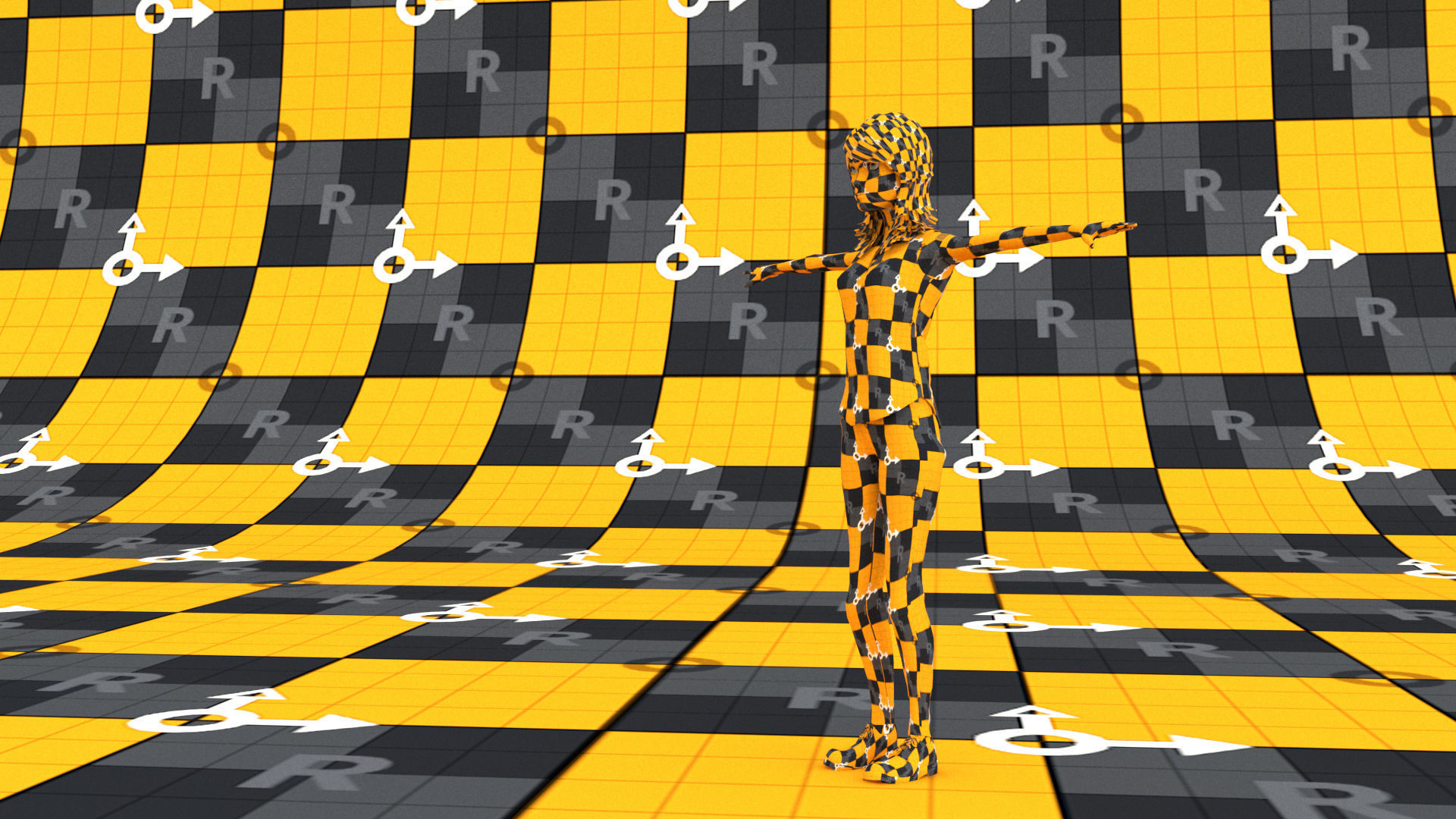 laos Toon Female Teen Low-poly 3D model_10