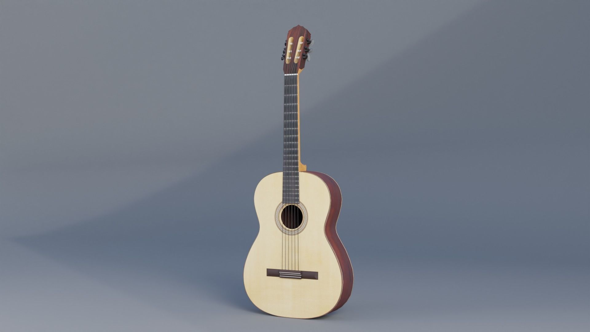 Guitar Low-poly 3D model_1