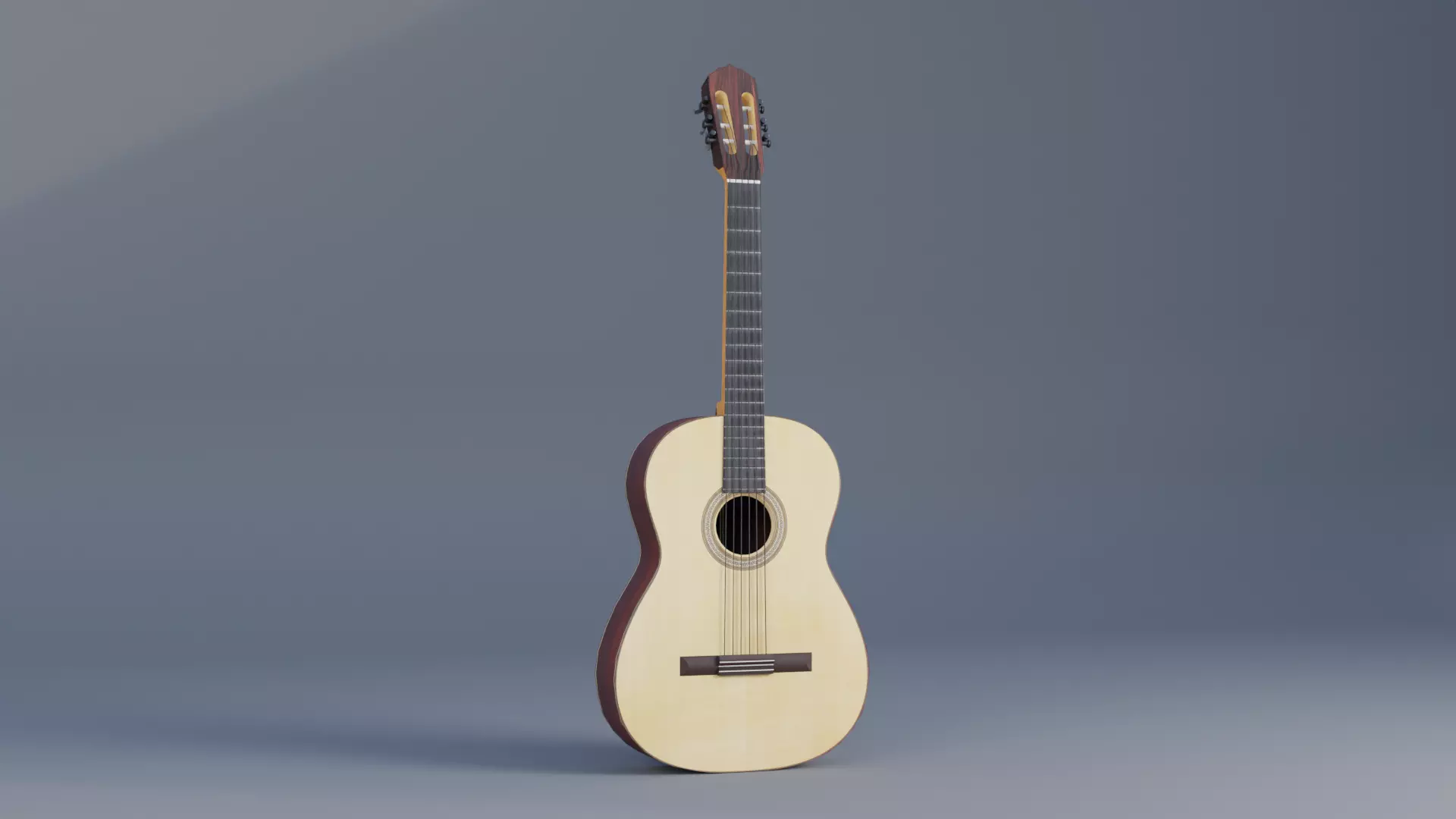 Guitar Low-poly 3D model_0