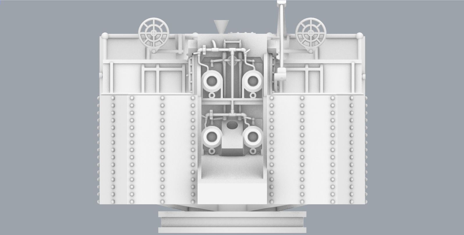 Pom Pom QF 2 Pounder 40mm Low-poly 3D model_8