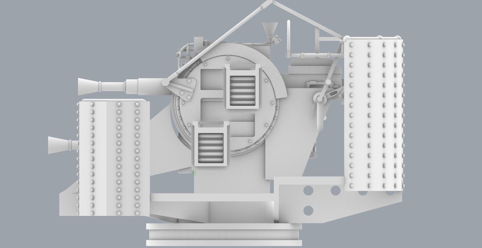 Pom Pom QF 2 Pounder 40mm Low-poly 3D model_7