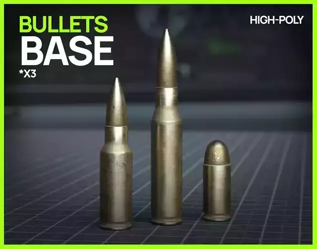 Bullets x3 3D model