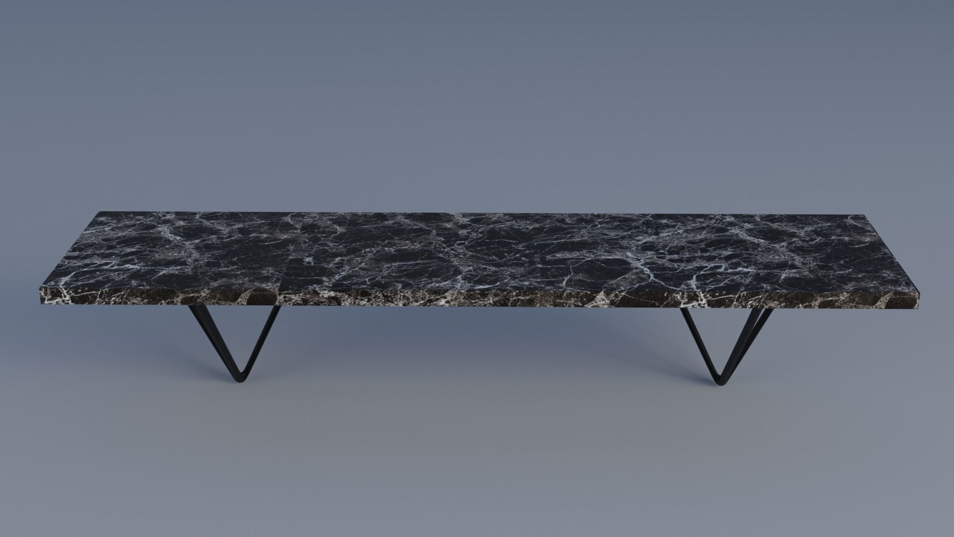 Marble shelf Low-poly 3D model_2