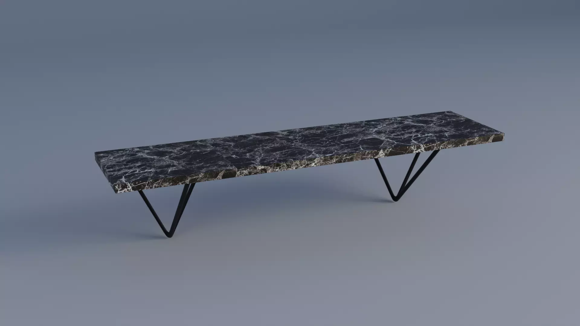 Marble shelf Low-poly 3D model_0