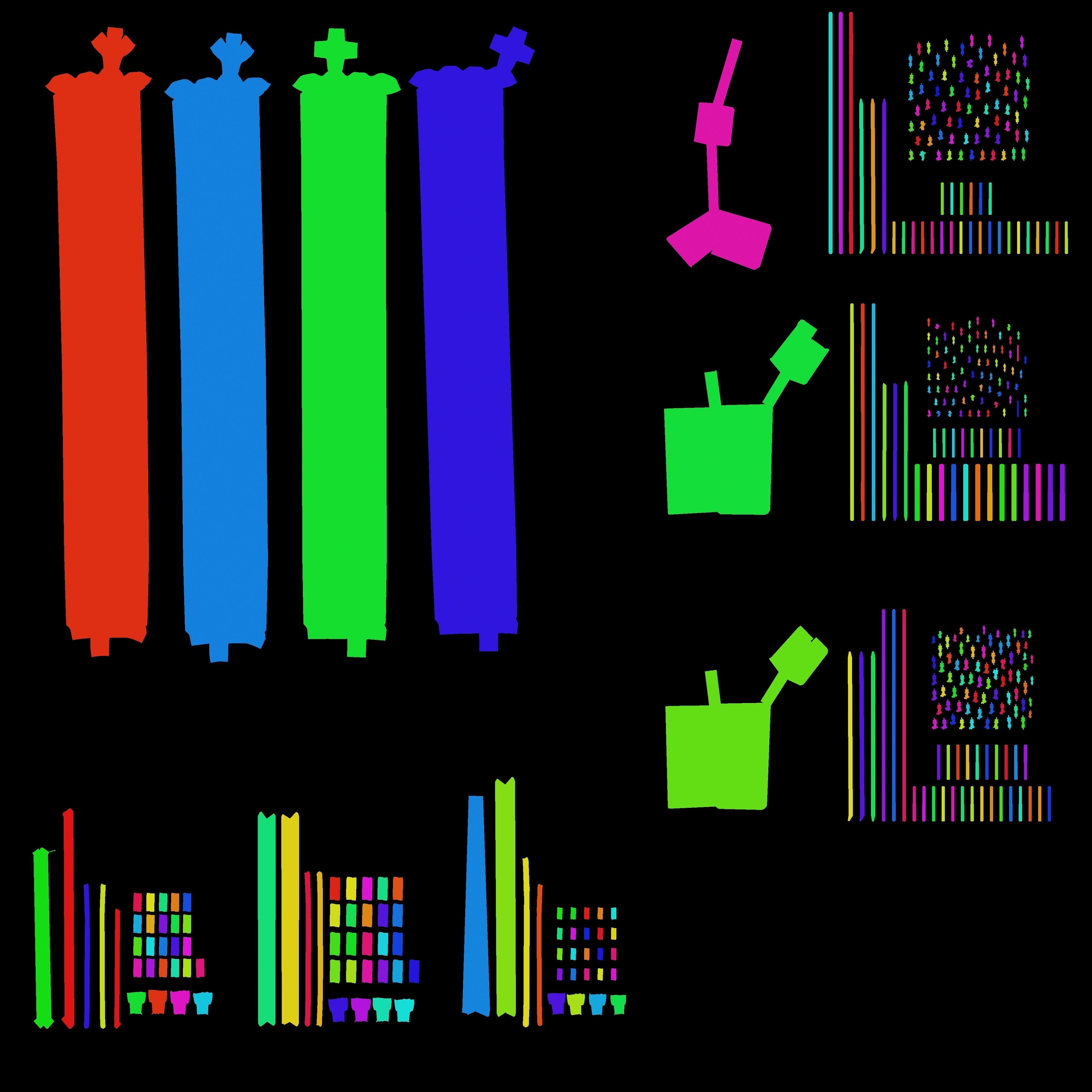 Multi-floor industrial type high platform Low-poly 3D model_7
