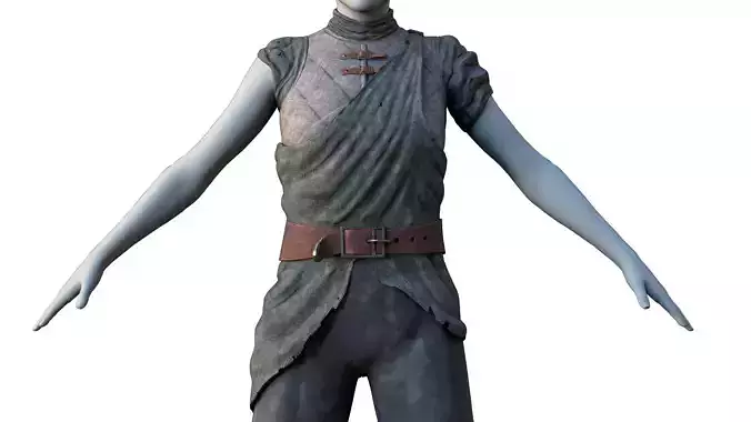 Medieval Fantasy girl - 3D model