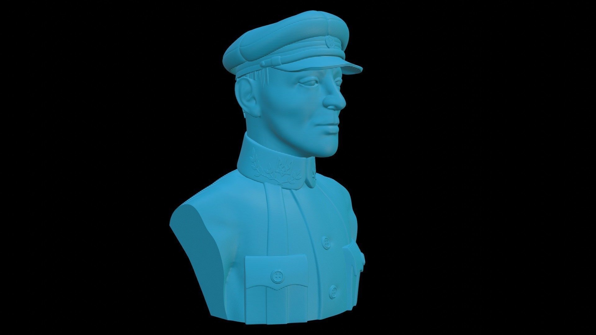 Otaman Symon Petliura Bust 3D print model_15