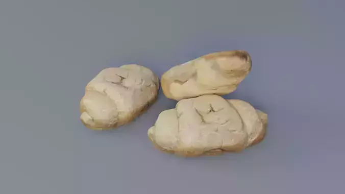 Baked Bread Low-poly 3D model