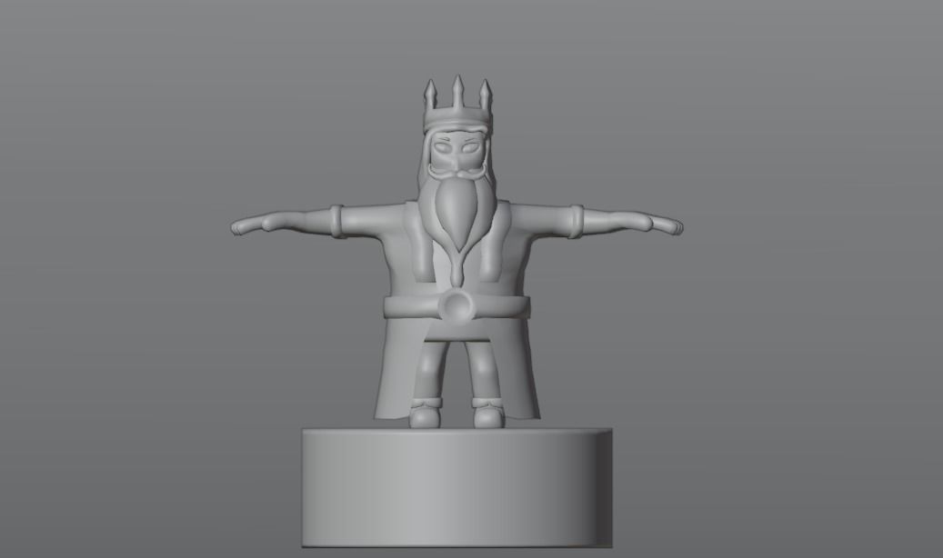 Low poly Stylized 3D King  Free low-poly 3D model_3