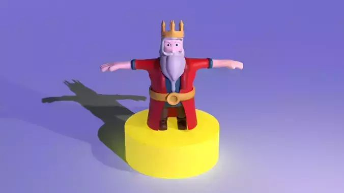 Low poly Stylized 3D King  Free low-poly 3D model