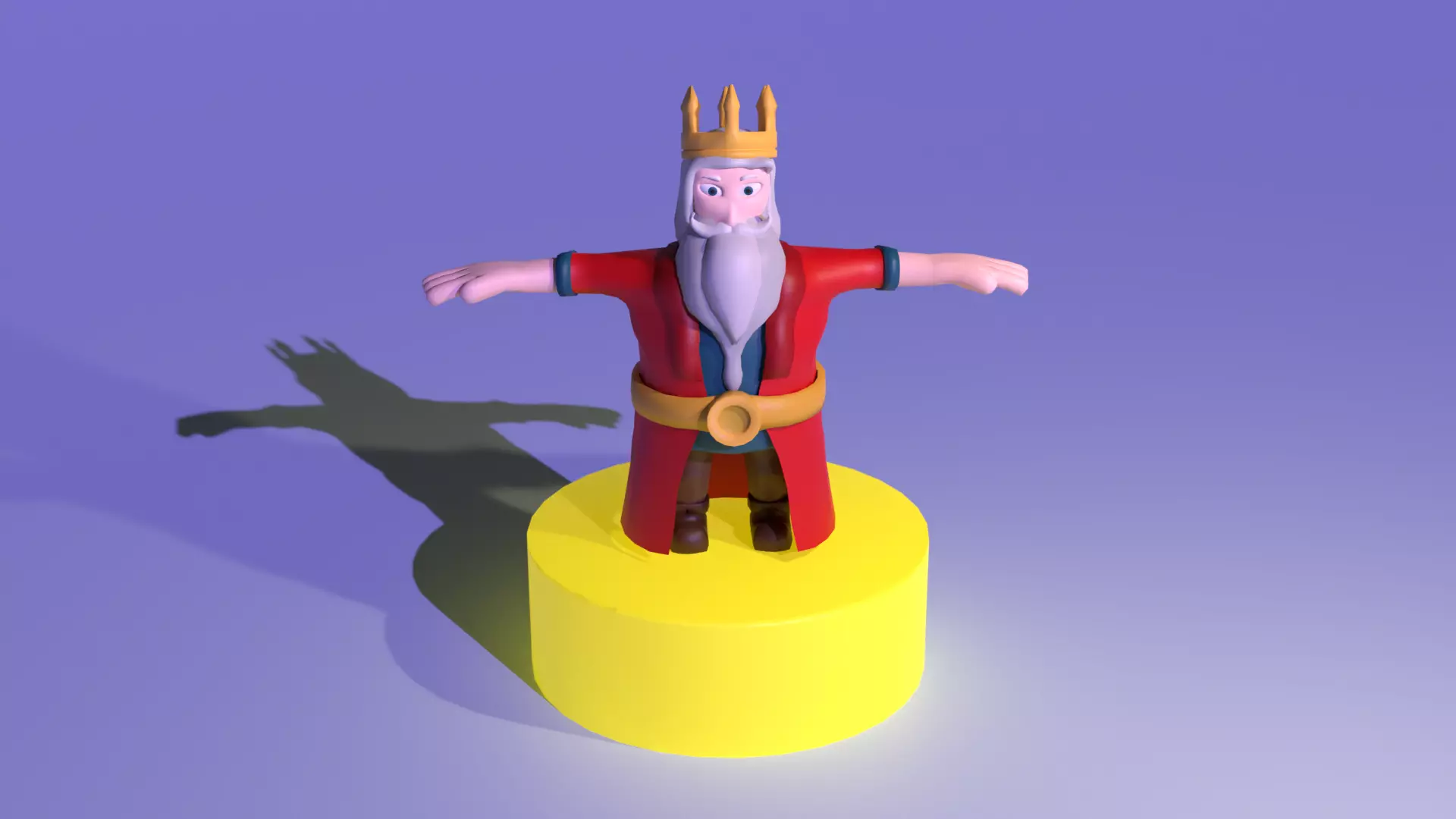 Low poly Stylized 3D King  Free low-poly 3D model_0
