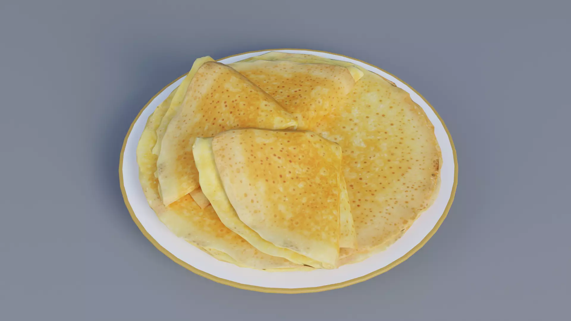 Pancakes Low-poly 3D model_0
