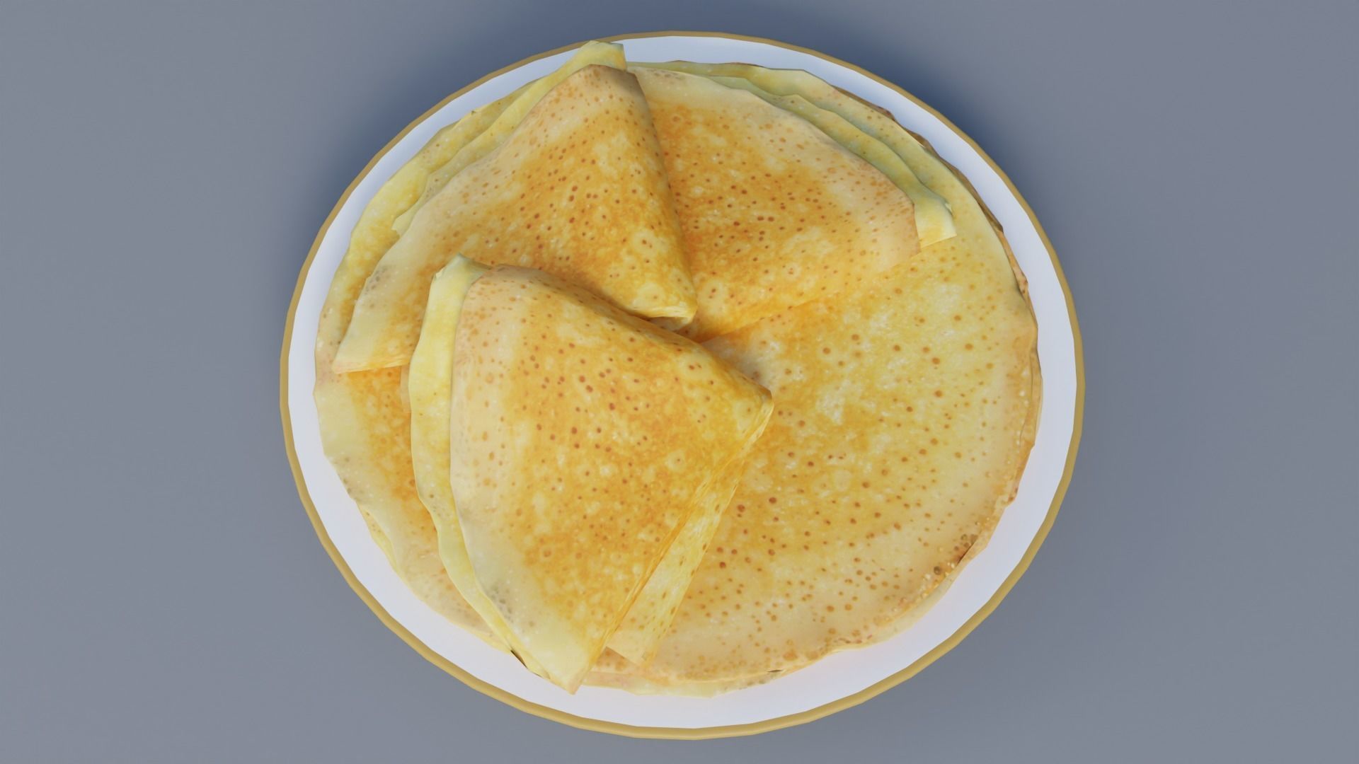 Pancakes Low-poly 3D model_1