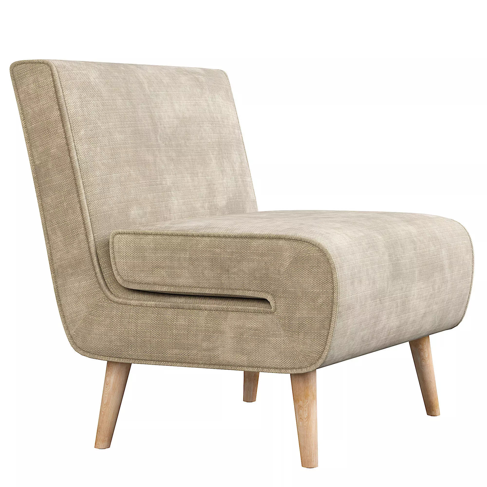 Aero Single sofa bed Low-poly 3D model