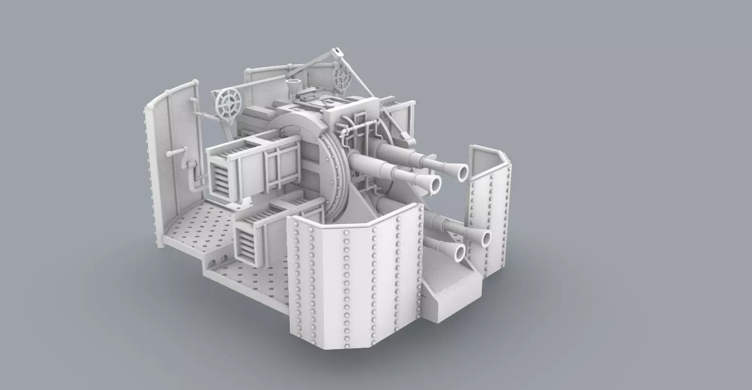 PM Pom Pom QF 2 Pounder 40mm 3D print model_0