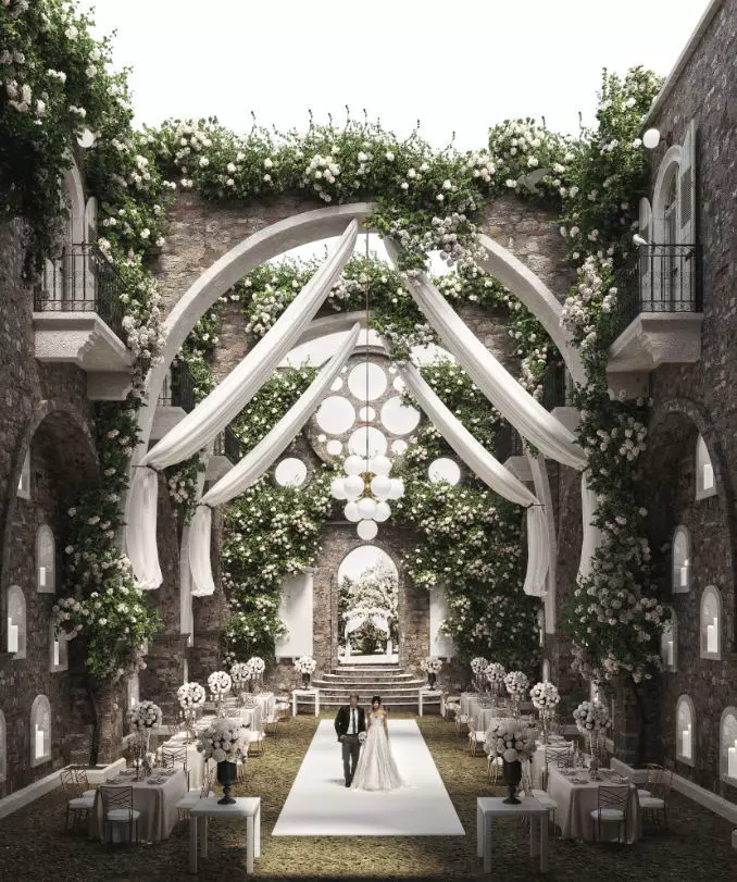 Exterior Castle Wedding 3D model_0