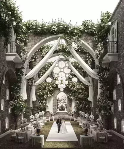 Exterior Castle Wedding 3D model