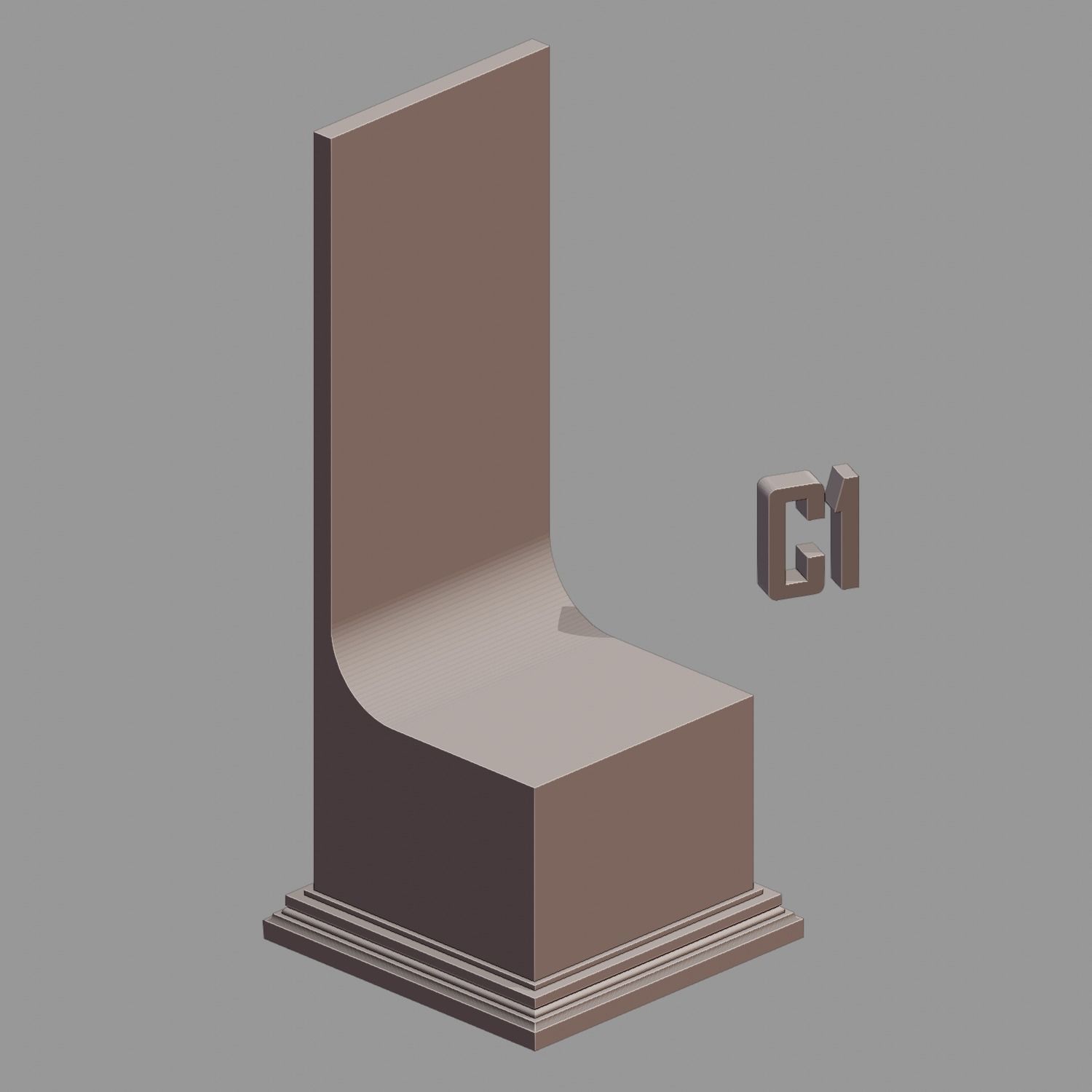 Display plinths with backdrop 3D print model_6