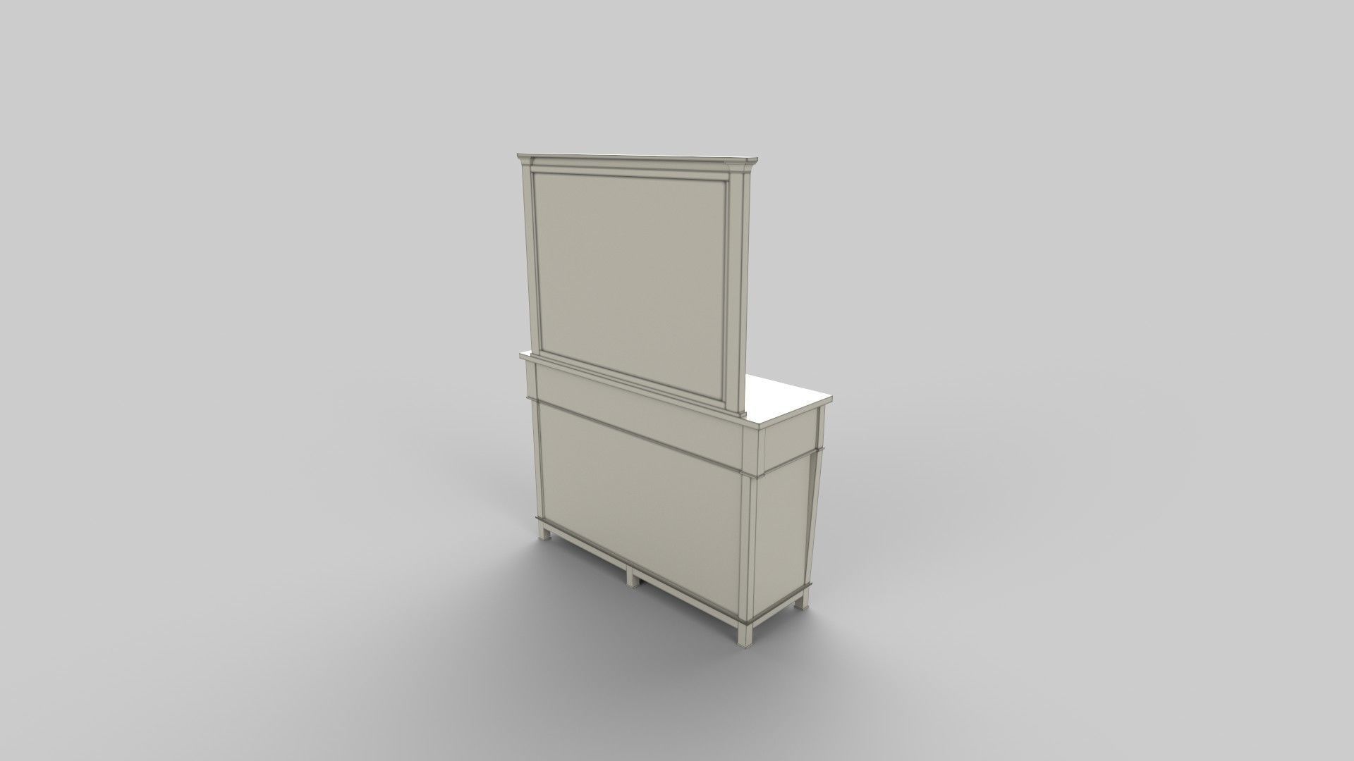 Dressing Table 3D model_2