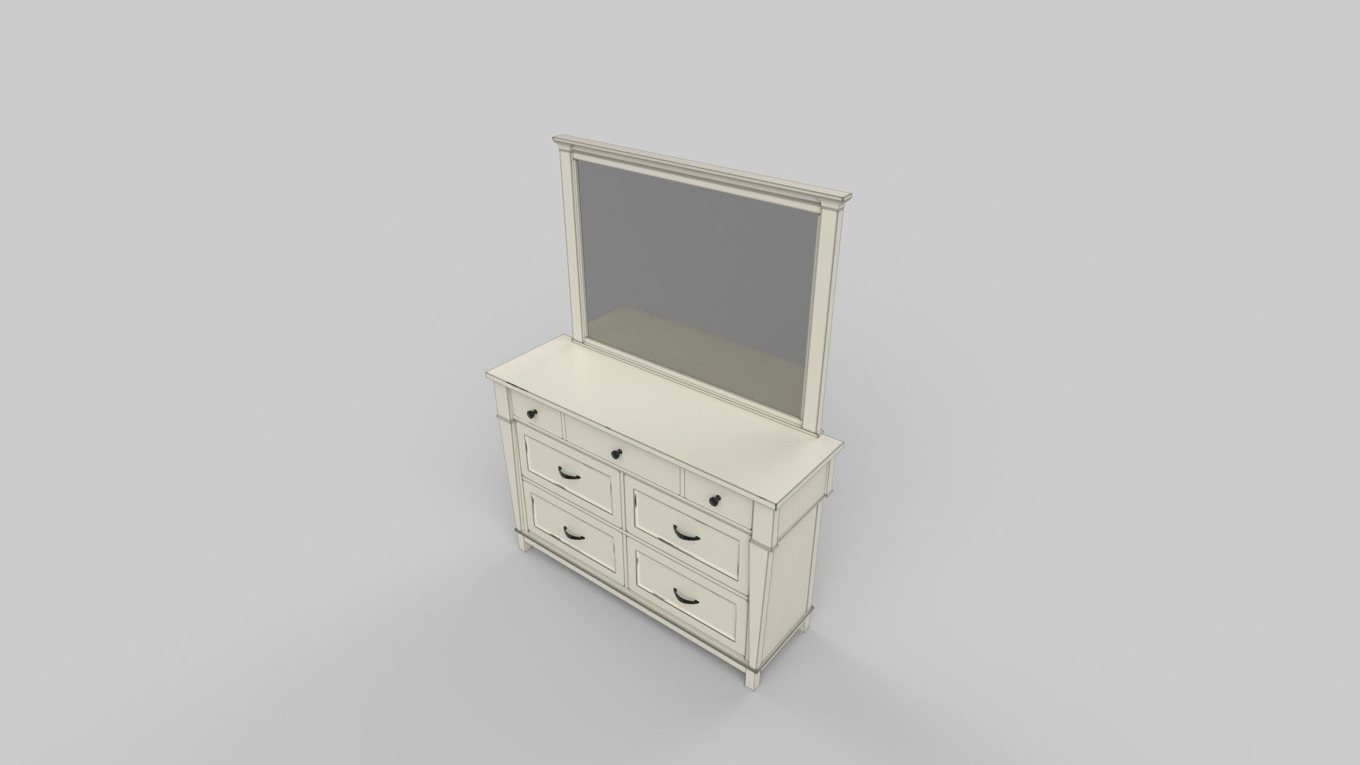 Dressing Table 3D model_3