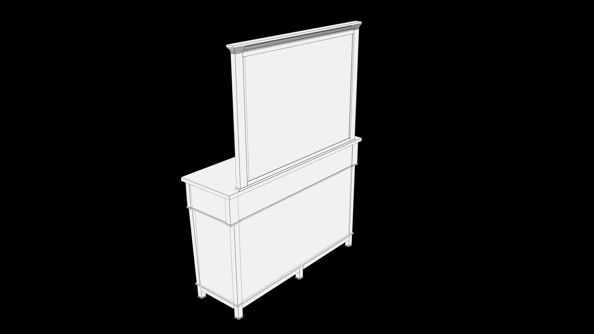 Dressing Table 3D model_9